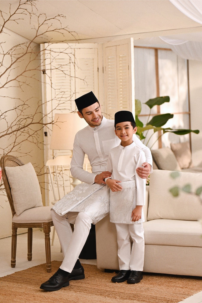 Baju Melayu Natural Cotton Bespoke Fit - White