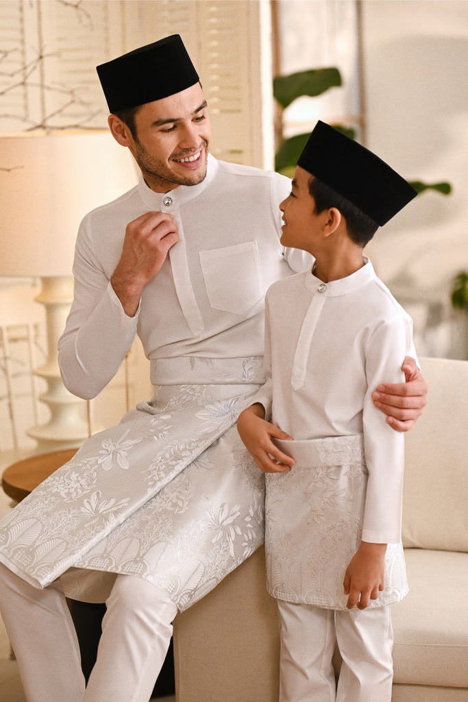 Baju Melayu Natural Cotton Bespoke Fit - White