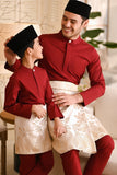 Baju Melayu Natural Cotton Bespoke Fit - Maroon