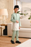 Baju Melayu Kids Natural Cotton Bespoke Fit - Light Mint