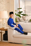 Baju Melayu Kids Natural Cotton Bespoke Fit - Royal Blue