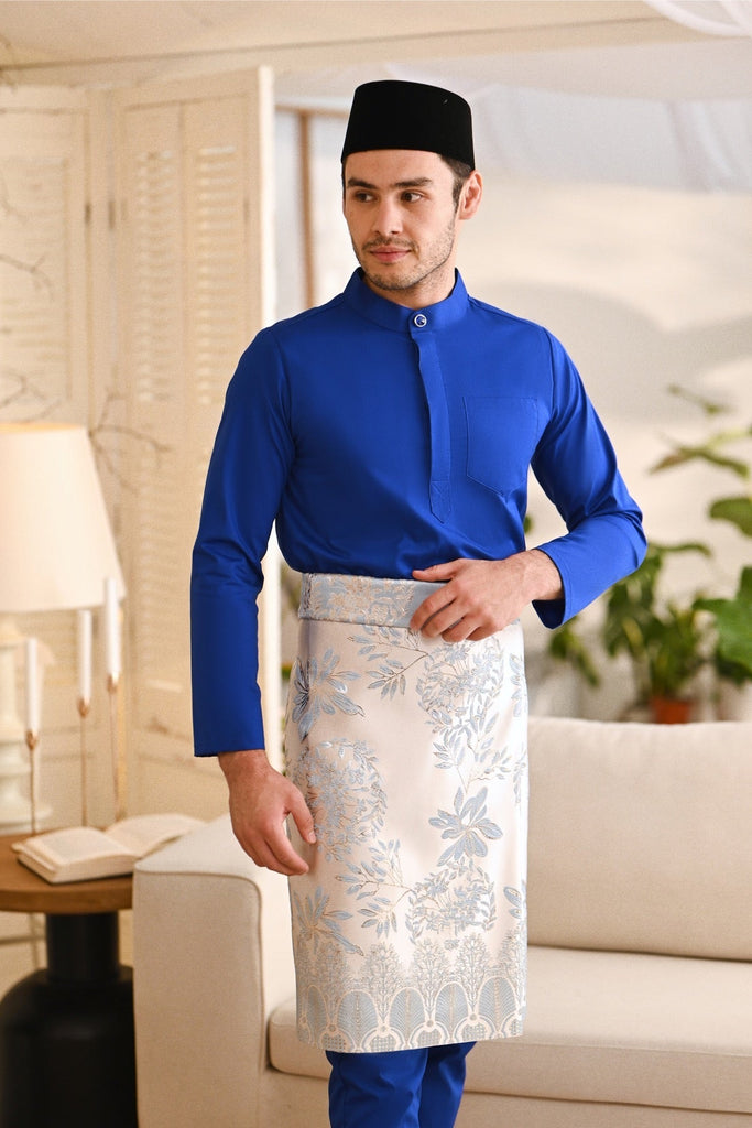 Baju Melayu Natural Cotton Bespoke Fit - Royal Blue