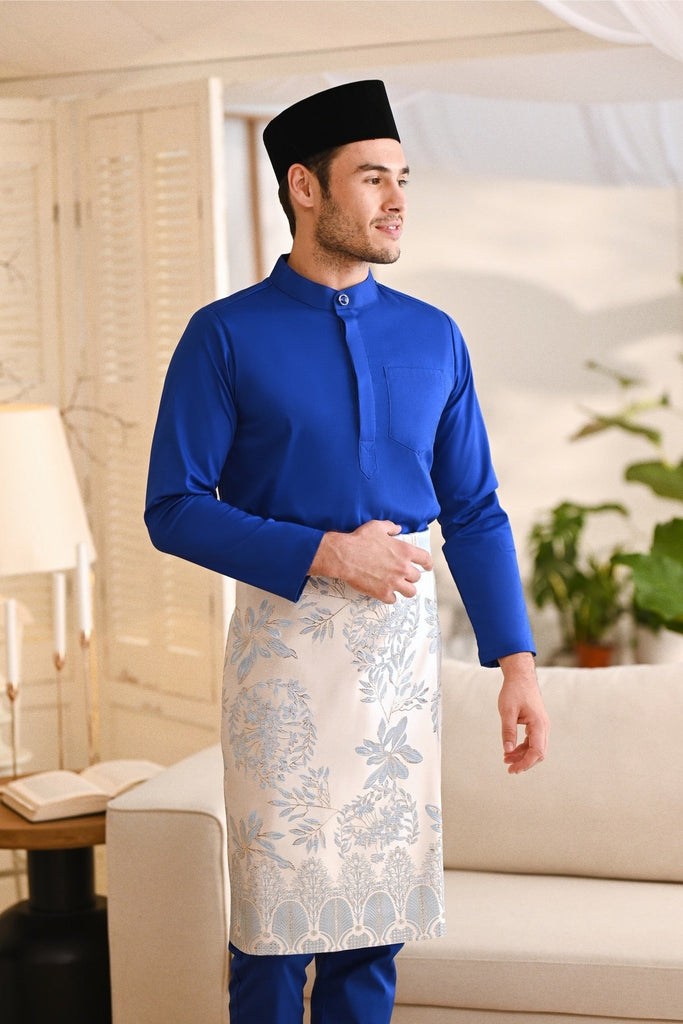 Baju Melayu Natural Cotton Bespoke Fit - Royal Blue