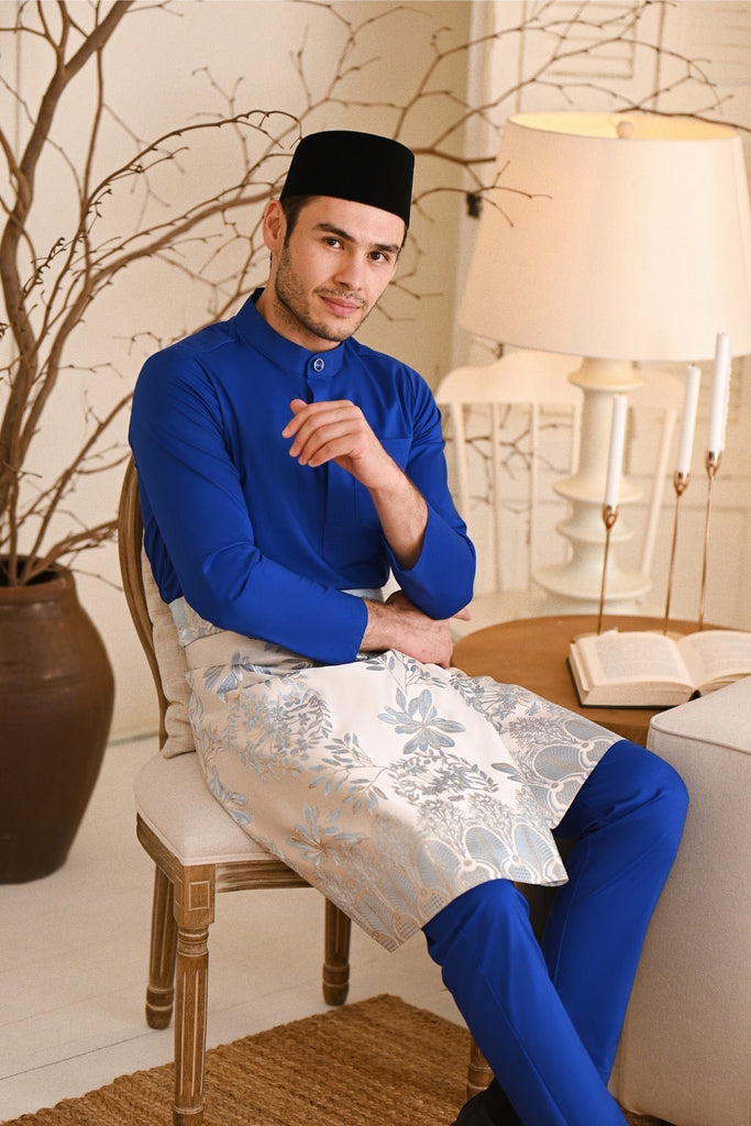 Baju Melayu Natural Cotton Bespoke Fit - Royal Blue