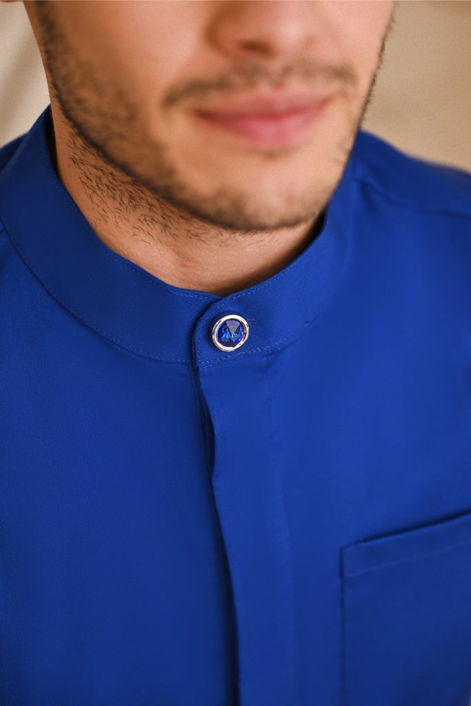 Baju Melayu Natural Cotton Bespoke Fit - Royal Blue