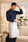 Baju Melayu Natural Cotton Bespoke Fit - Navy Blue