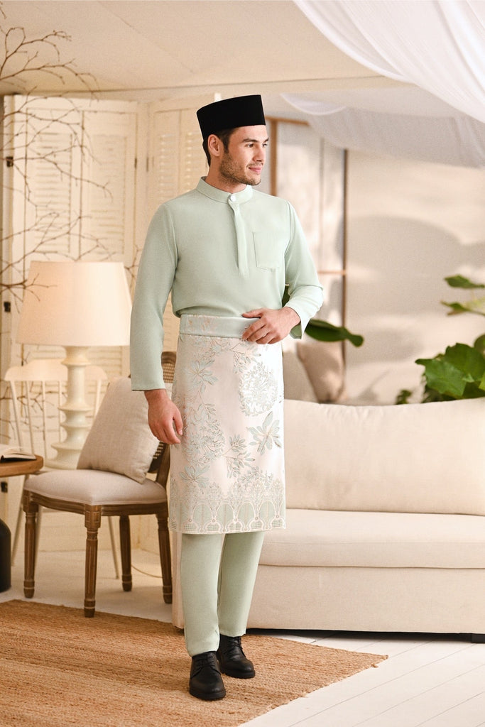 Baju Melayu Light Bespoke Fit - Fog Green