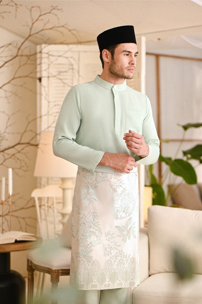 Baju Melayu Light Bespoke Fit - Fog Green