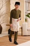 Baju Melayu Kids Light Bespoke Fit - Moss Green