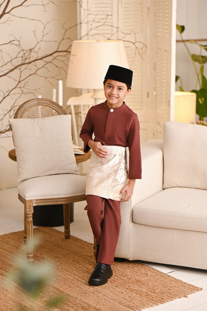 Baju Melayu Kids Light Bespoke Fit - Mangosteen