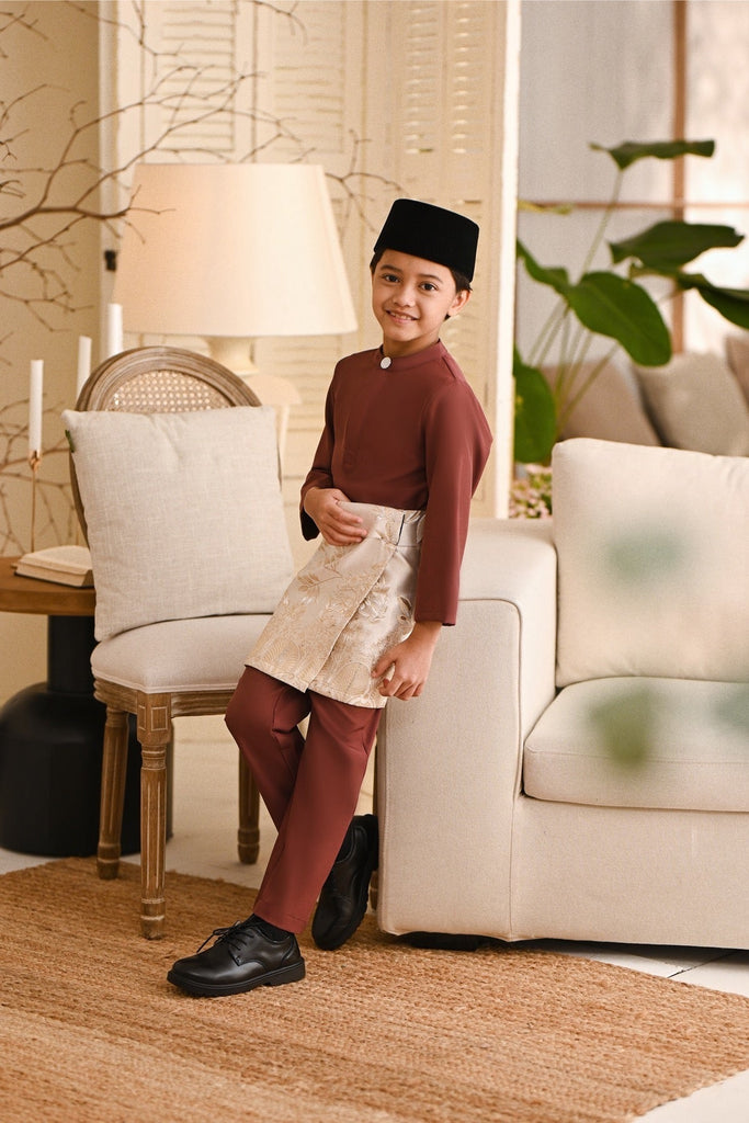 Baju Melayu Kids Light Bespoke Fit - Mangosteen