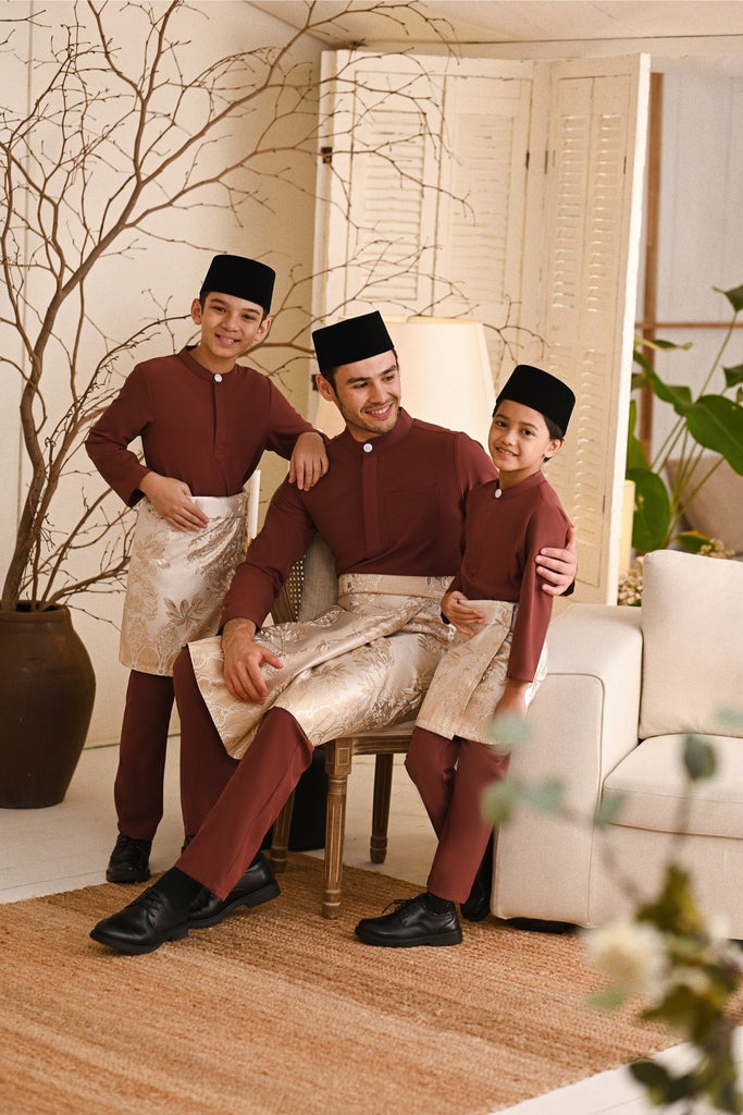 Baju Melayu Kids Light Bespoke Fit - Mangosteen
