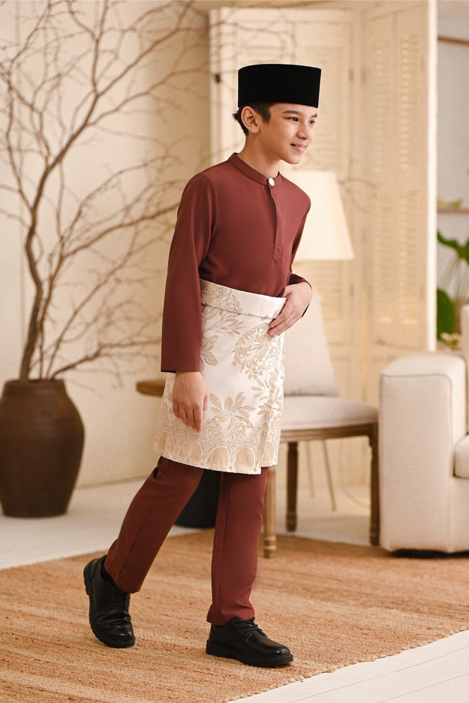 Baju Melayu Kids Light Bespoke Fit - Mangosteen