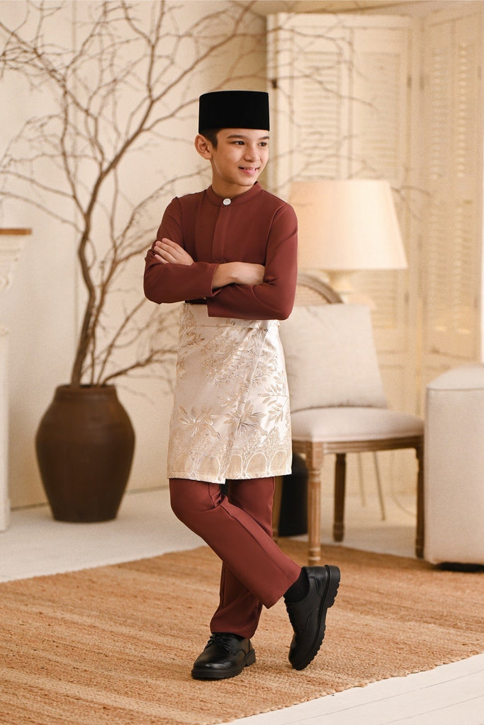 Baju Melayu Kids Light Bespoke Fit - Mangosteen