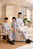 Baju Melayu Kids Light Bespoke Fit - Light Grey