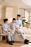 Baju Melayu Kids Light Bespoke Fit - Light Grey