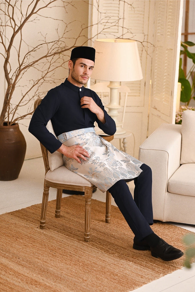 Baju Melayu Light Bespoke Fit - Midnight Blue