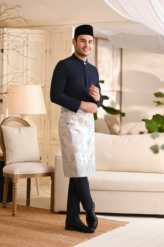Baju Melayu Light Bespoke Fit - Midnight Blue