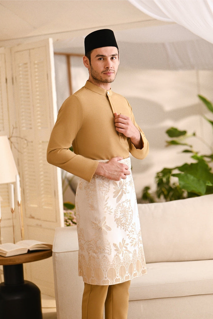 Baju Melayu Light Bespoke Fit - Honey Mustard