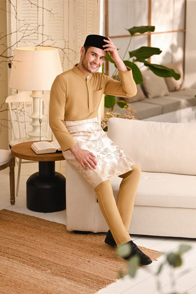 Baju Melayu Light Bespoke Fit - Honey Mustard