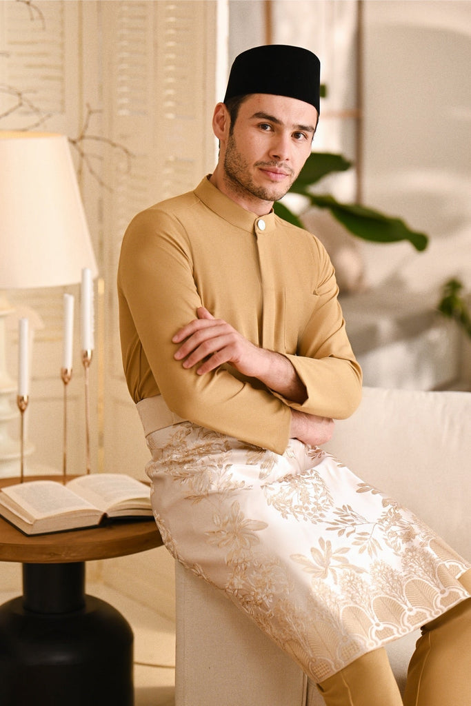Baju Melayu Light Bespoke Fit - Honey Mustard
