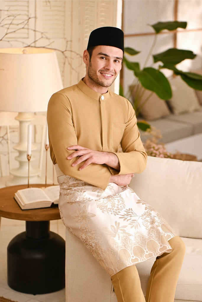 Baju Melayu Light Bespoke Fit - Honey Mustard