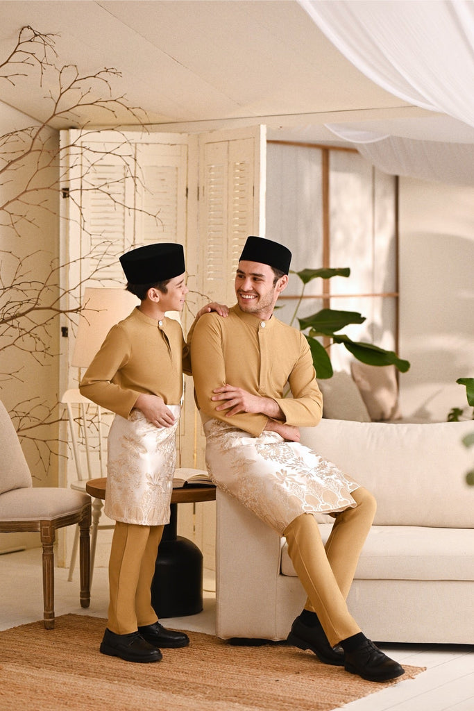 Baju Melayu Light Bespoke Fit - Honey Mustard