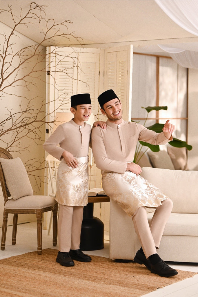 Baju Melayu Kids Light Bespoke Fit - Nude