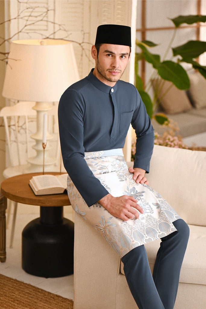 Baju Melayu Light Bespoke Fit - Blue Green