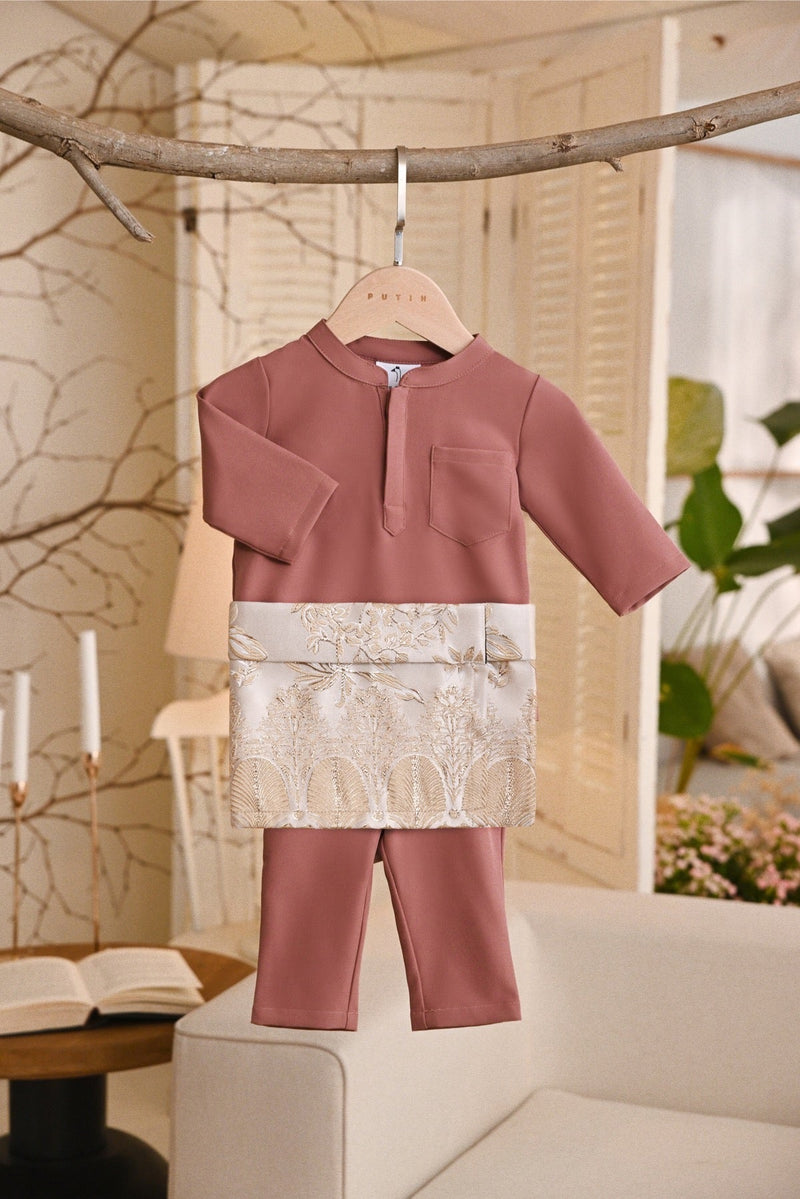Baju Melayu Babies Light Bespoke Fit - Mauve Pink