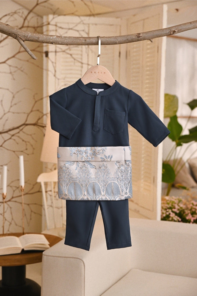 Baju Melayu Babies Light Bespoke Fit - Blue Green