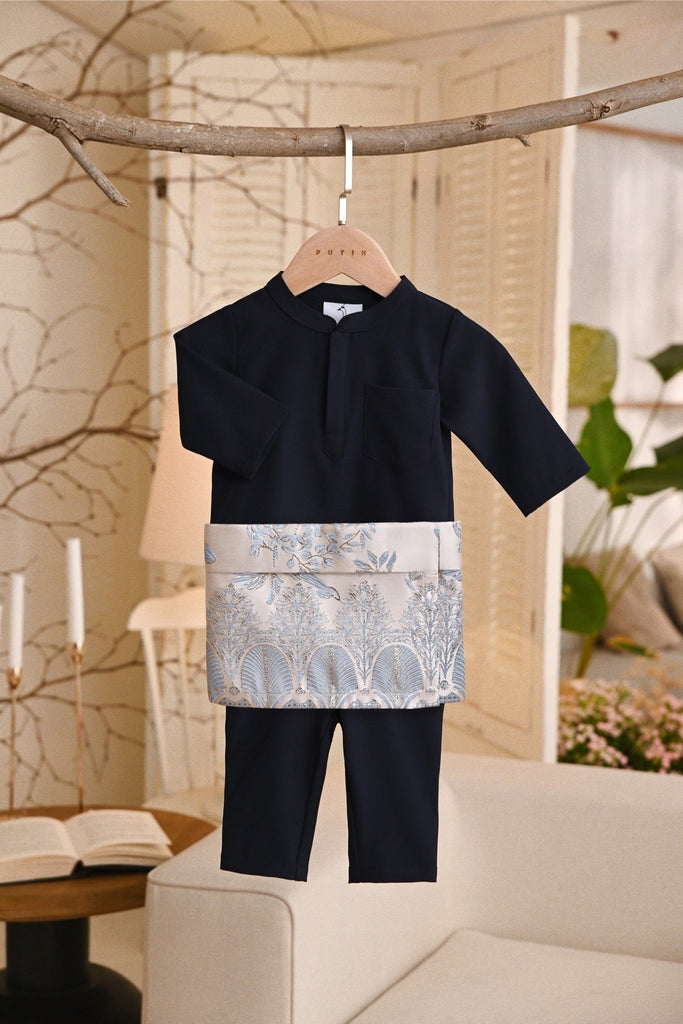Baju Melayu Babies Light Bespoke Fit - Midnight Blue