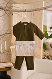 Baju Melayu Babies Light Bespoke Fit - Moss Green
