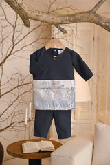 Baju Melayu Babies Teluk Belanga Smart Fit - Dark Slate Blue