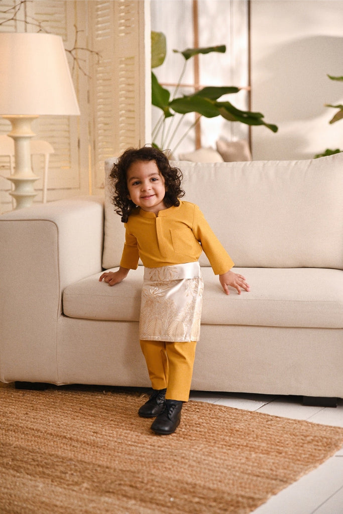 Baju Melayu Babies Light Bespoke Fit - Butterscotch