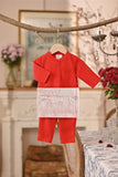 Baju Melayu Babies Luxury Bespoke Fit - Red Chilli