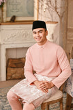 Baju Melayu Luxury Bespoke Fit - Peach Pink