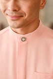 Baju Melayu Luxury Bespoke Fit - Peach Pink