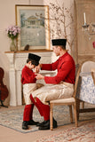Baju Melayu Kids Luxury Bespoke Fit - Crimson Red