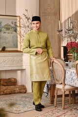 Baju Melayu Luxury Bespoke Fit - Moss Green