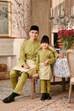 Baju Melayu Kids Luxury Bespoke Fit - Moss Green