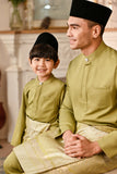Baju Melayu Kids Luxury Bespoke Fit - Moss Green