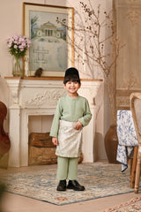 Baju Melayu Kids Luxury Bespoke Fit - Baby Mint