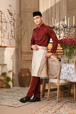 Baju Melayu Luxury Bespoke Fit - Dark Burgundy