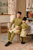 Baju Melayu Kids Luxury Bespoke Fit - Green Olive