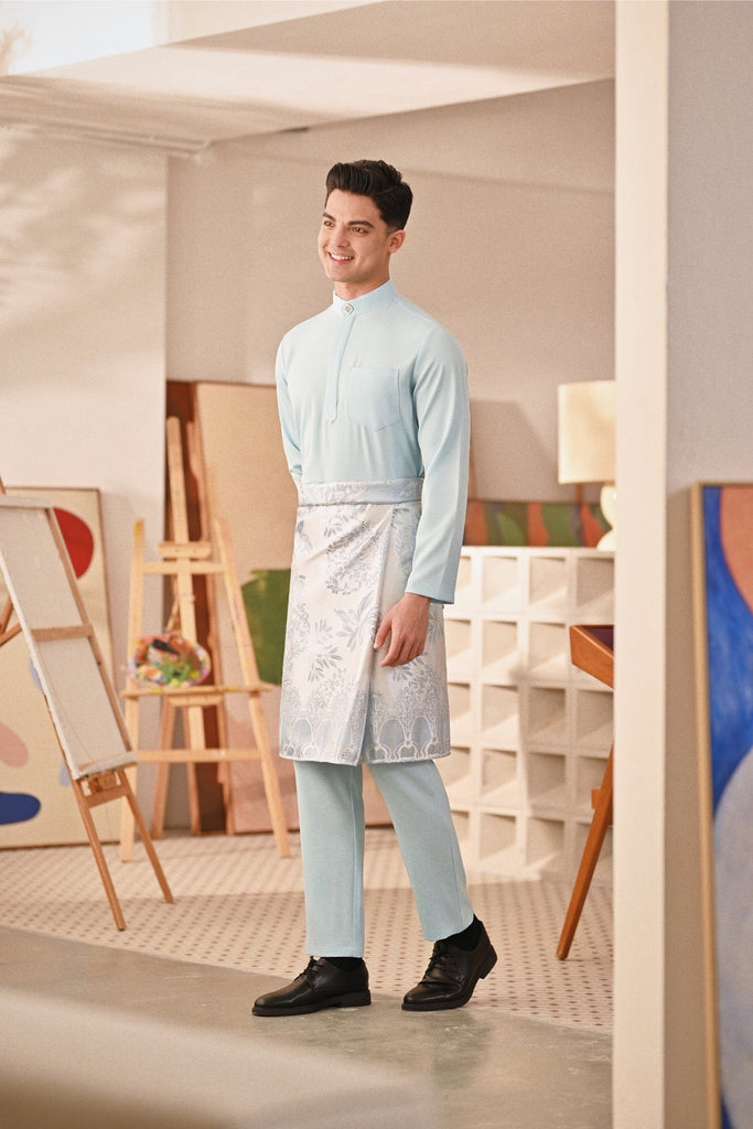 Baju Melayu Couture Slim Fit - Clear Water