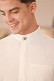 Baju Melayu Couture Slim Fit - Off White