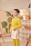 Baju Melayu Kids Couture Bespoke Fit - Maize Yellow