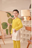 Baju Melayu Kids Couture Bespoke Fit - Maize Yellow