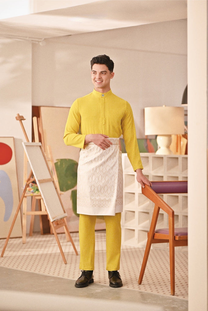 Baju Melayu Couture Slim Fit - Maize Yellow